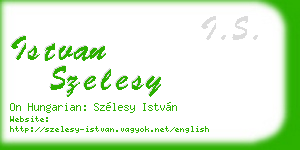 istvan szelesy business card